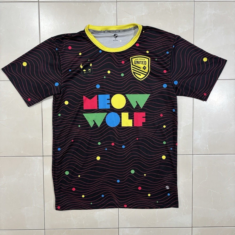 Prosphere New Mexico United T-Shirt Men's M Black Meow Wolf Print Soccer Sports